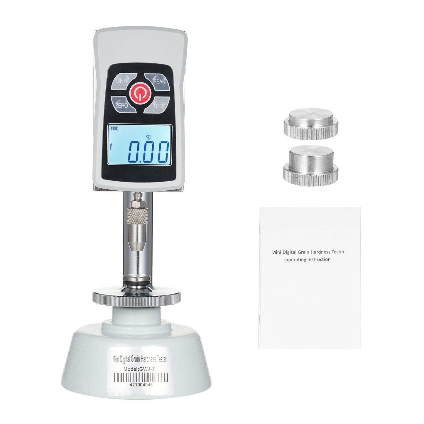 Digital Grain Hardness Tester GWJ-3: Mini Durometer for Seed, Fodder, Paddy, Rice, Cereal