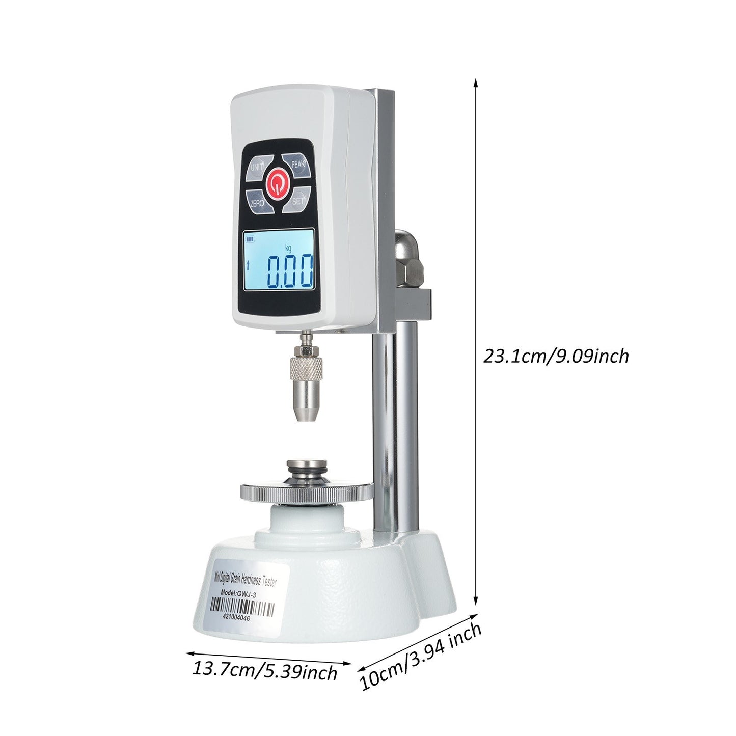 Digital Grain Hardness Tester GWJ-3: Mini Durometer for Seed, Fodder, Paddy, Rice, Cereal