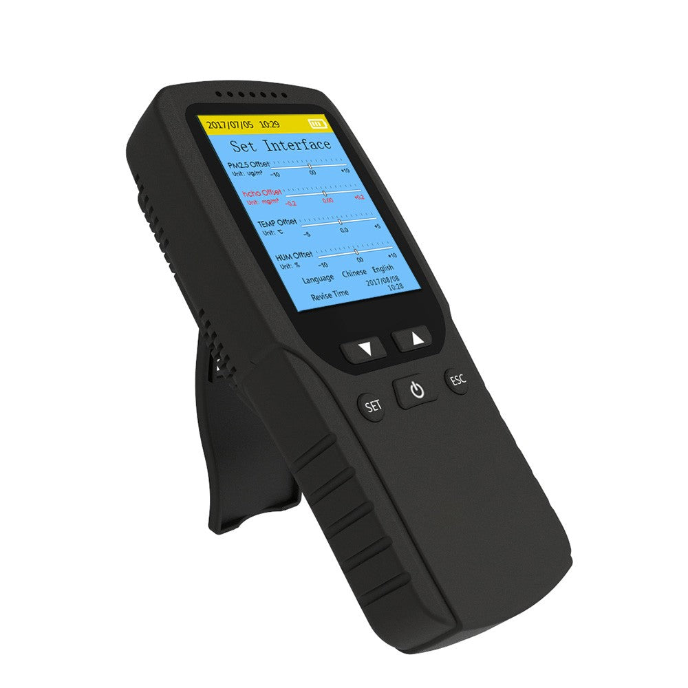 Portable Indoor Air Quality Monitor: PM2.5 Detector & Multifunctional LCD Thermohygrometer
