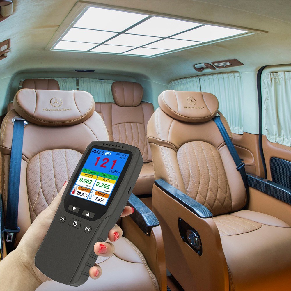 Portable Indoor Air Quality Monitor: PM2.5 Detector & Multifunctional LCD Thermohygrometer