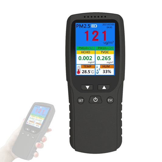 Portable Indoor Air Quality Monitor: PM2.5 Detector & Multifunctional LCD Thermohygrometer