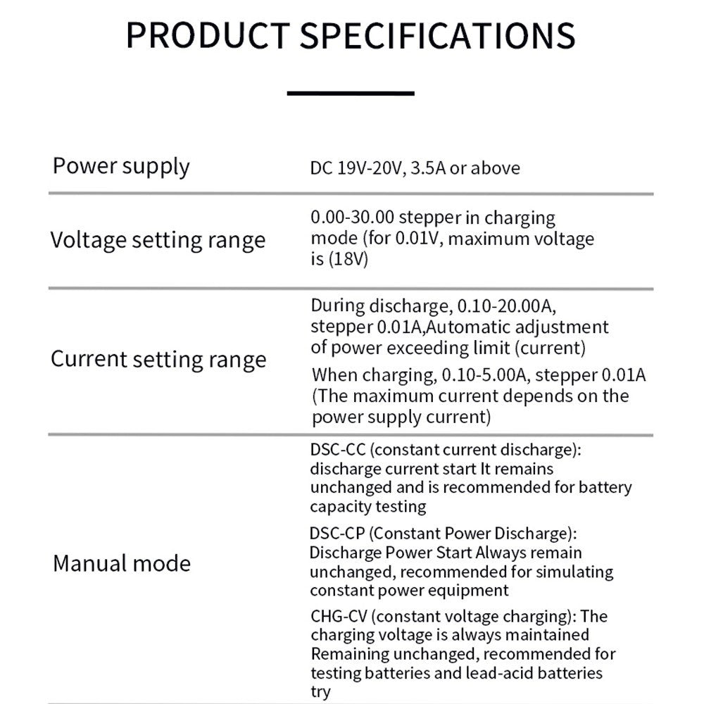 Digital LCD Battery Capacity Tester with High Power Internal Resistance Measurement