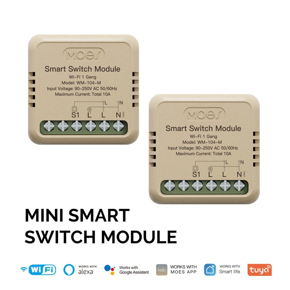 Tuya WiFi Smart Dimmer Light Switch Module, App & Voice Controlled, Alexa & Google Assistant Compatible