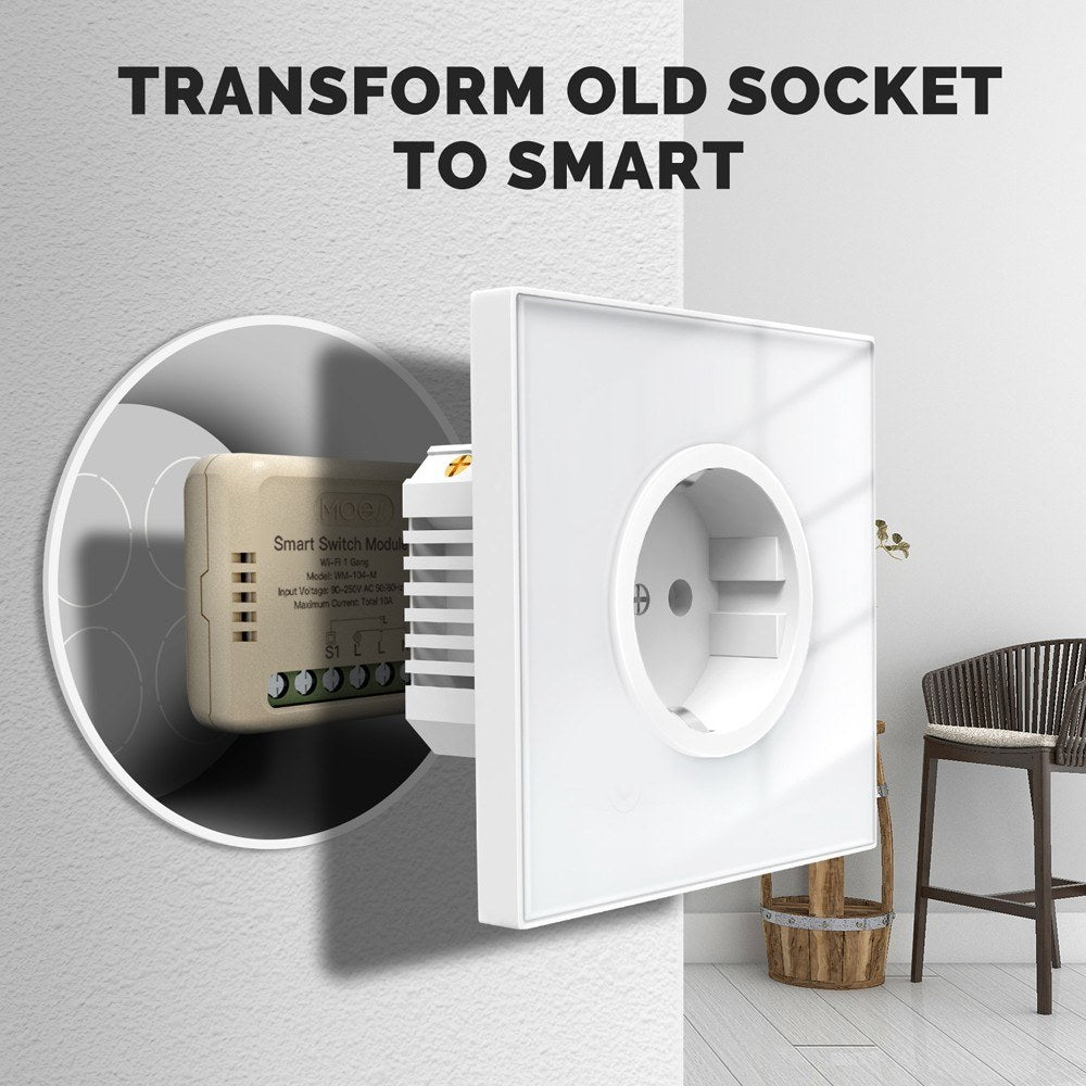Tuya WiFi Smart Dimmer Light Switch Module, App & Voice Controlled, Alexa & Google Assistant Compatible