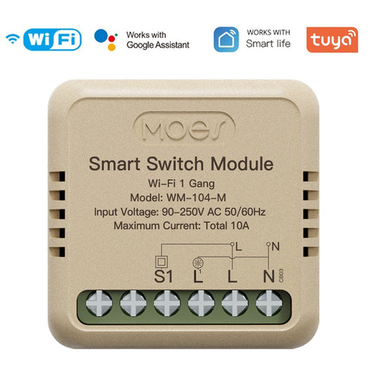 Tuya WiFi Smart Dimmer Light Switch Module, App & Voice Controlled, Alexa & Google Assistant Compatible