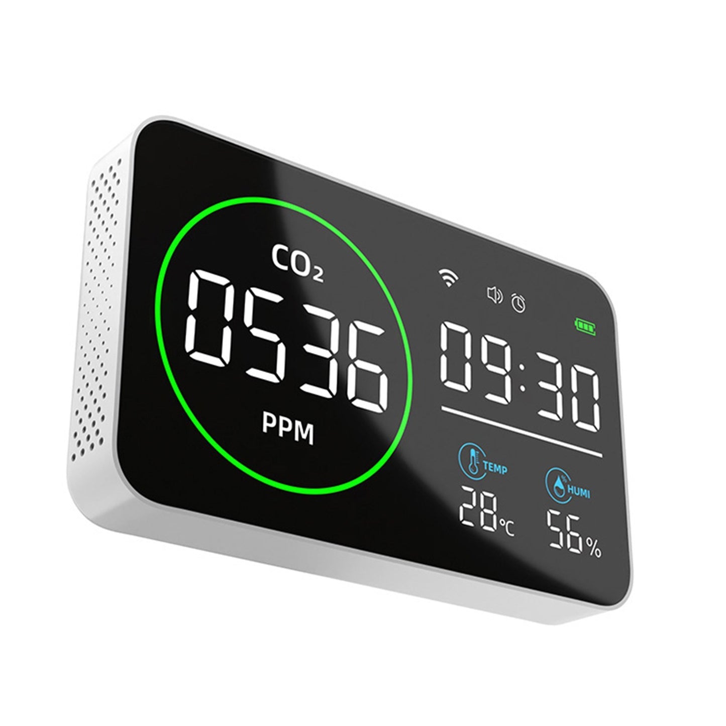 Smart WiFi 4-in-1 CO2 Detector: Portable Indoor Air Quality Monitor for Home, Car & Travel with Alarm