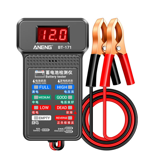 ANENG BT-171 12V Battery Tester with LED Display for Auto Repair and Electricians