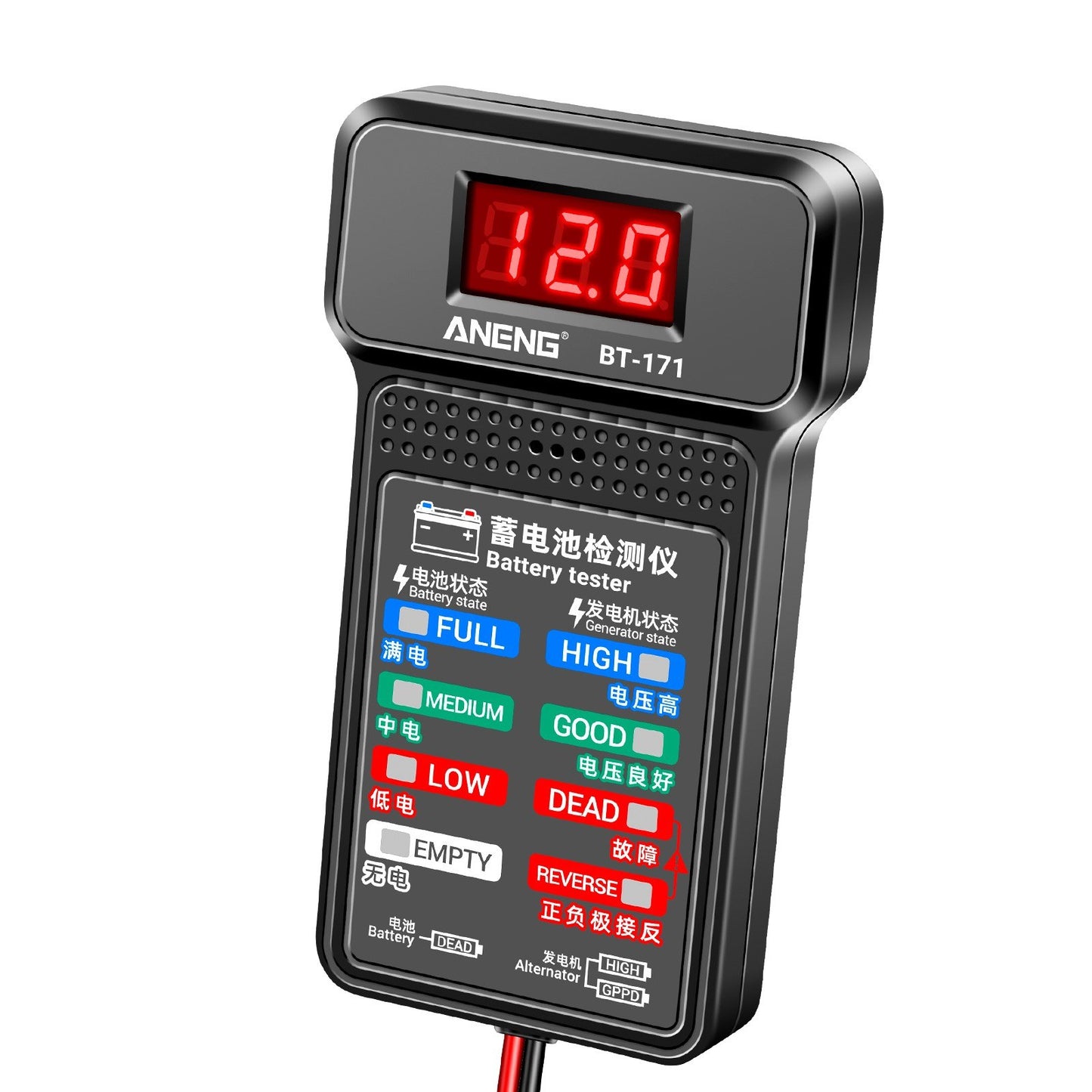 ANENG BT-171 12V Battery Tester with LED Display for Auto Repair and Electricians