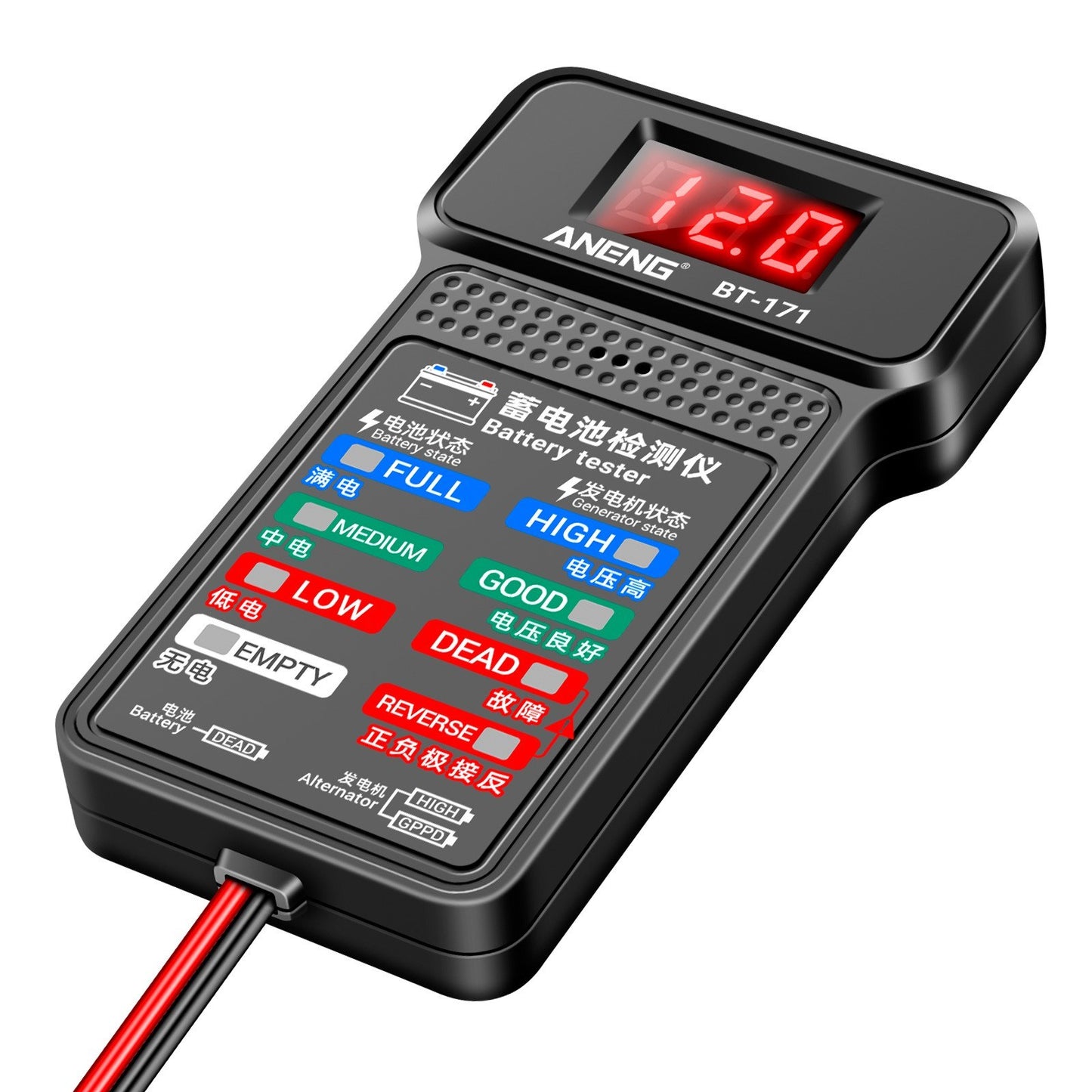 ANENG BT-171 12V Battery Tester with LED Display for Auto Repair and Electricians