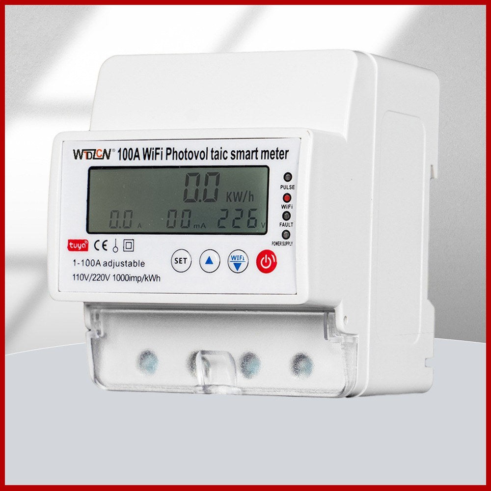 Tuya WiFi Smart Solar Meter Breaker Timer Multi-Functional Bidirectional Hour Meter for Home Electronics Remote Control