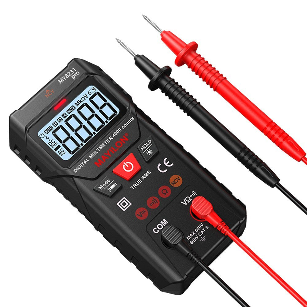 MAYILON Digital Multimeter with NCV Detection, TRMS 4000 Counts, Auto/Manual Mode, Backlit LCD, Data Hold, AC/DC Voltage & Resistance Testing