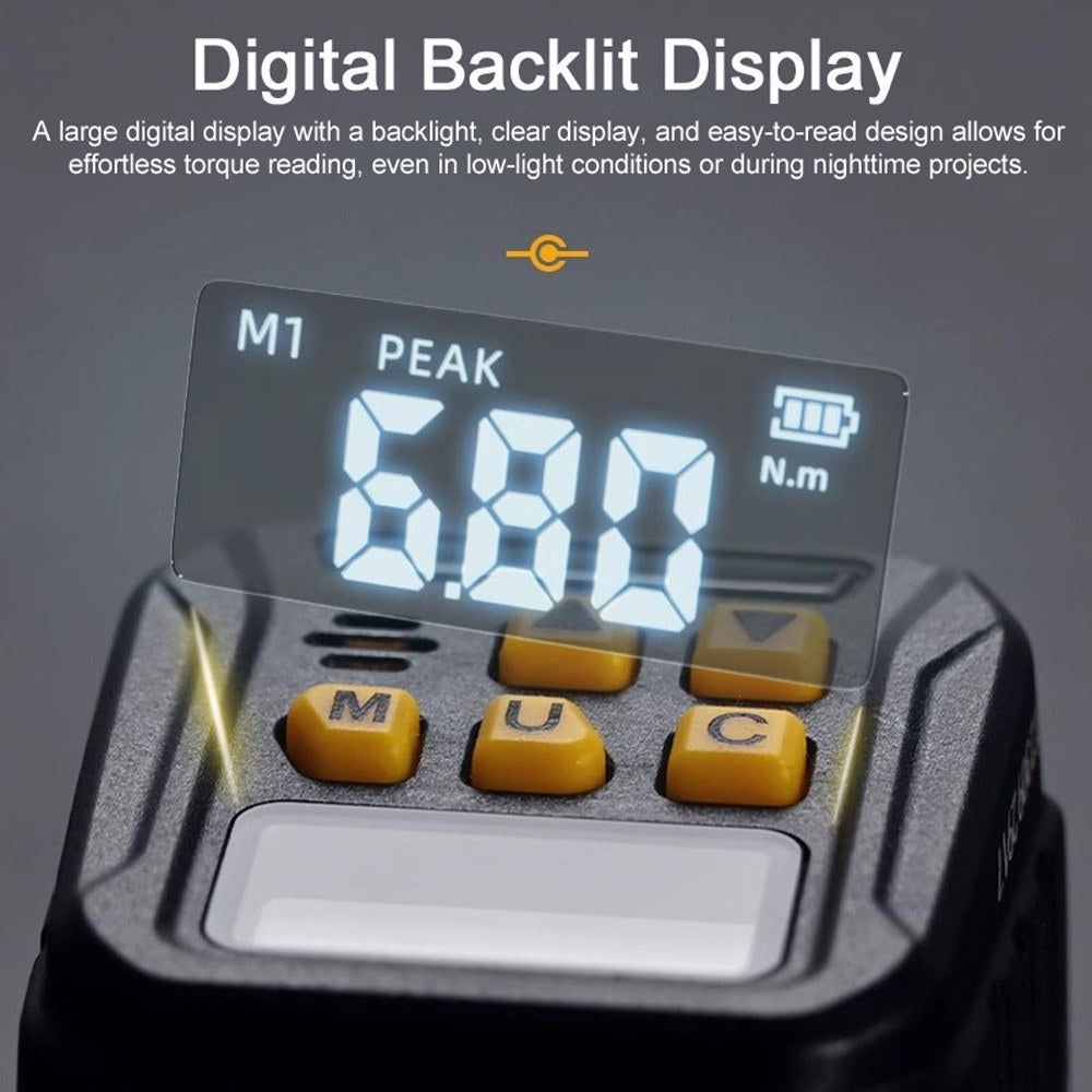 Digital Torque Wrench Tester with Backlight & Alarm, Dual Modes, 4 Units (1.5-30Nm, ATE-30)