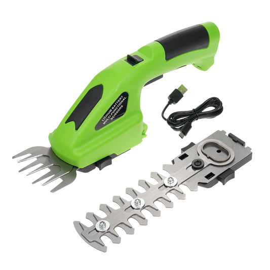 2-in-1 Cordless Hedge & Grass Trimmer, 7.2V Electric with USB Charging, Lightweight Handheld Shear for Garden & Lawn