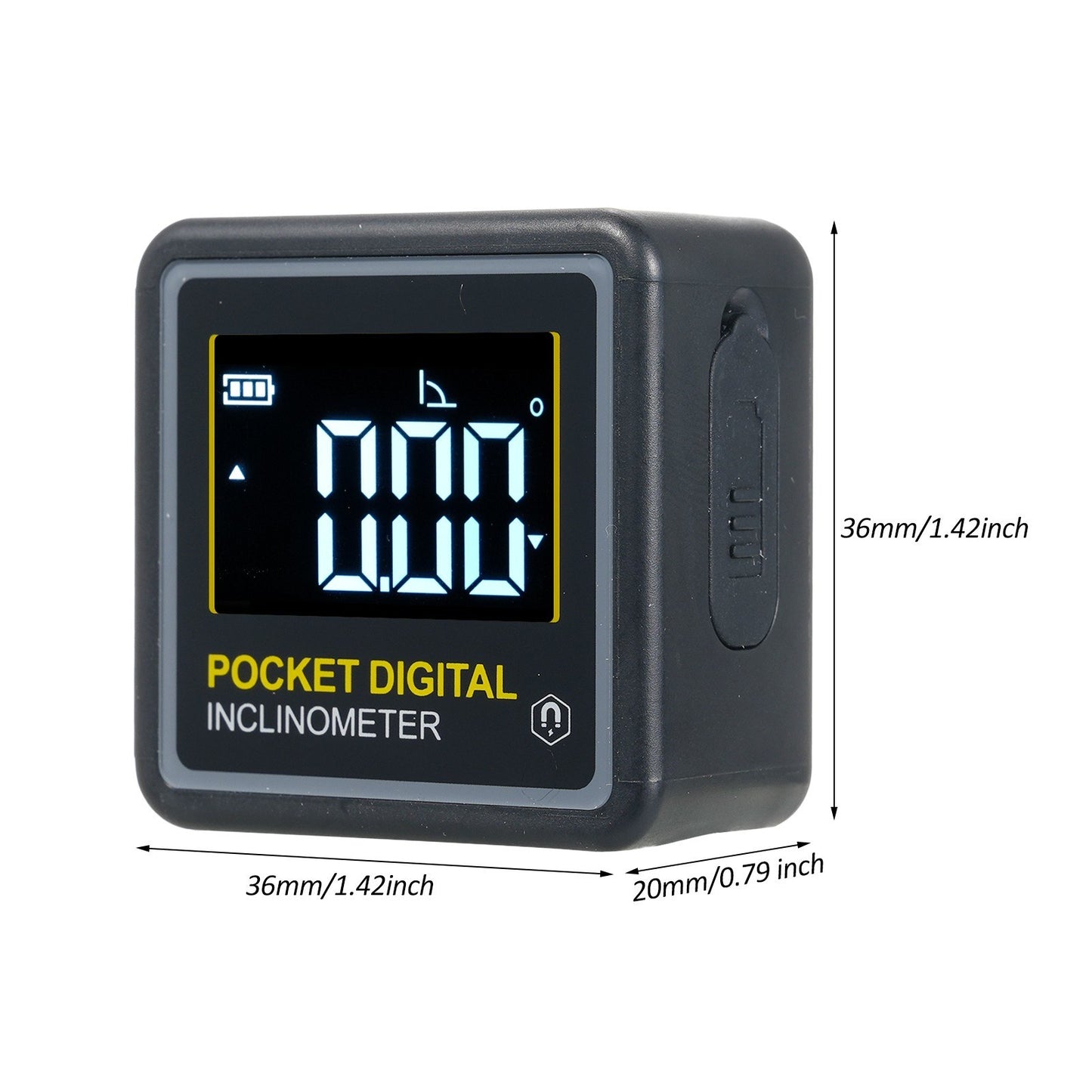 Portable Digital Inclinometer, 90° Multifunctional Protractor with LCD Backlight & Magnetic Base for Woodworking & Home Use - 2 Modes, Angle Finder & Ruler
