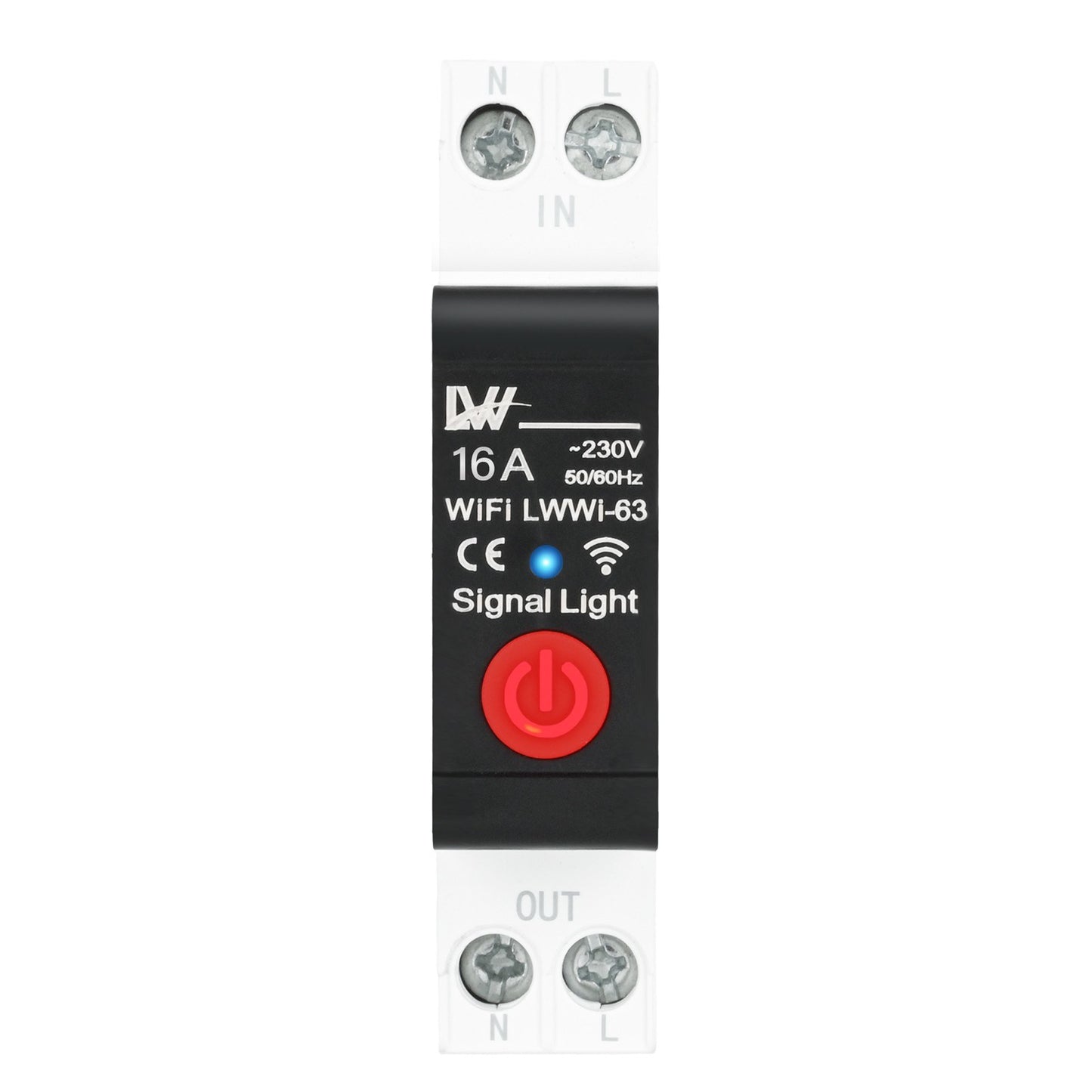 WiFi Smart Circuit Breaker with Energy Monitoring, Tuya App Remote Control, Alexa & Google Assistant Compatible, 16A