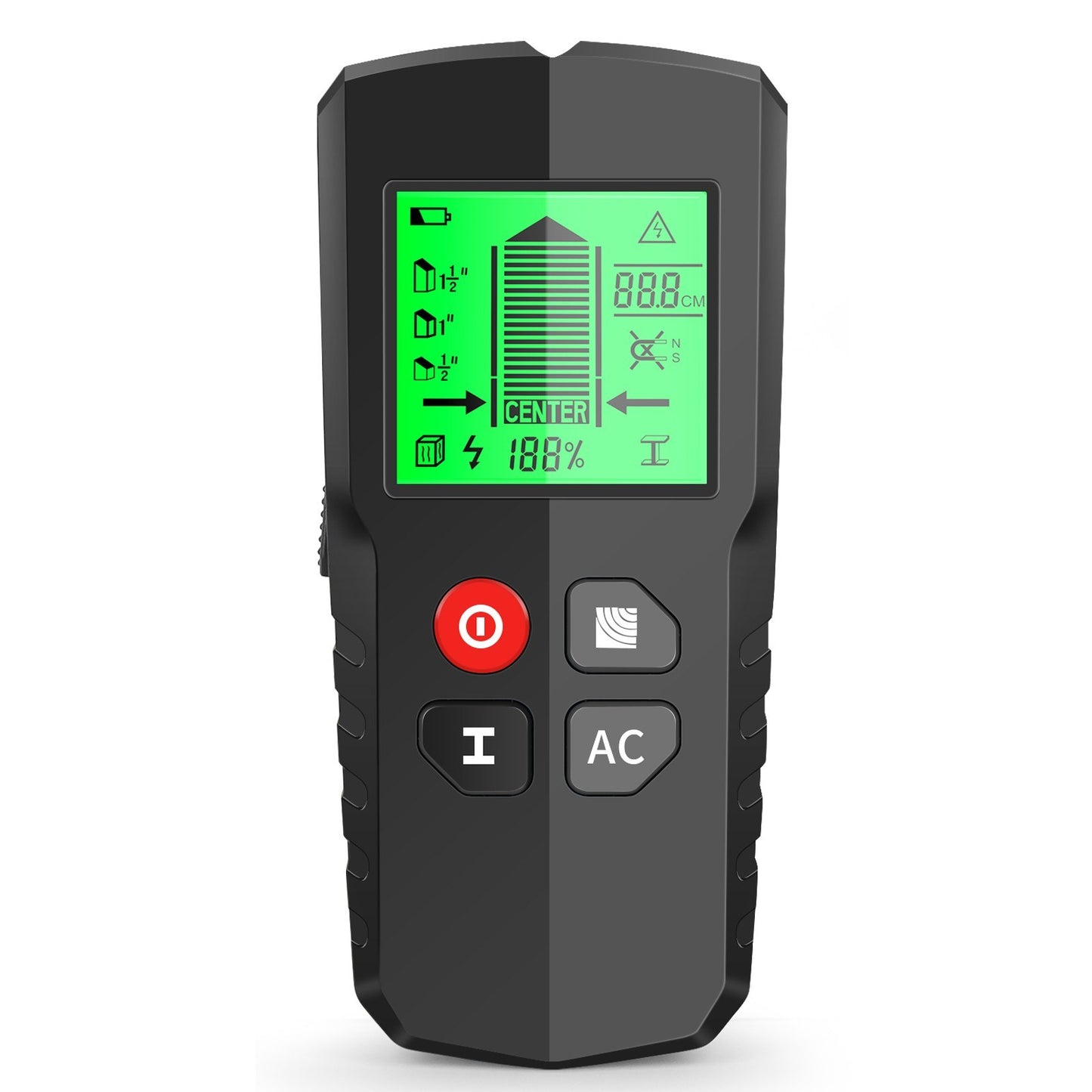 Digital Wall Detector: 5-Mode LCD Display for Stud, Metal, and AC Cable Scanning