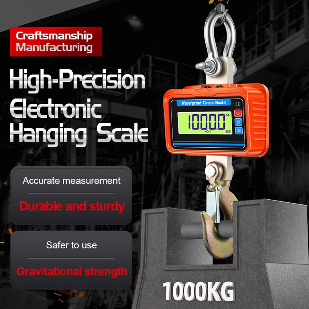 Waterproof Heavy Duty Digital Luggage Scale with Remote Controller - High Accuracy, Multifunctional Display, Hook Hung Design