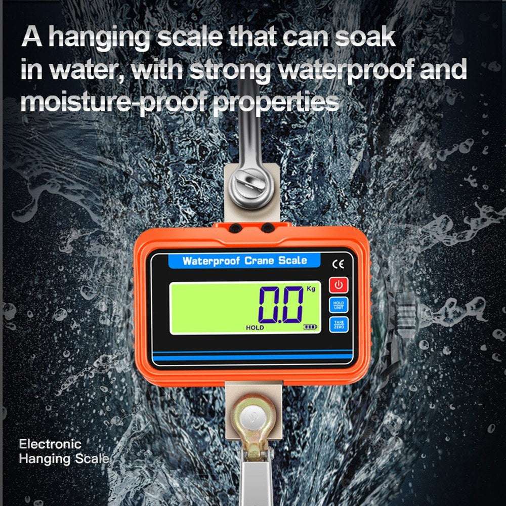 Waterproof Heavy Duty Digital Luggage Scale with Remote Controller - High Accuracy, Multifunctional Display, Hook Hung Design