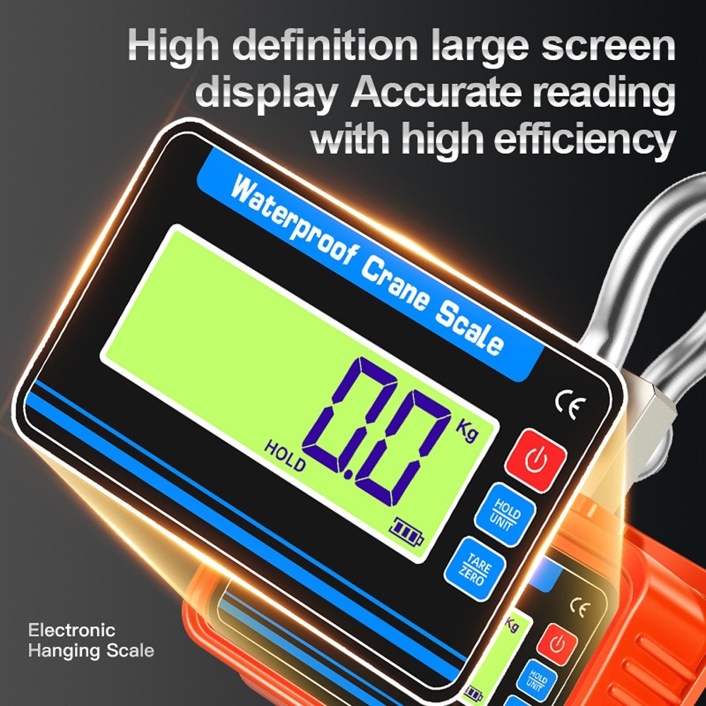 Waterproof Heavy Duty Digital Luggage Scale with Remote Controller - High Accuracy, Multifunctional Display, Hook Hung Design