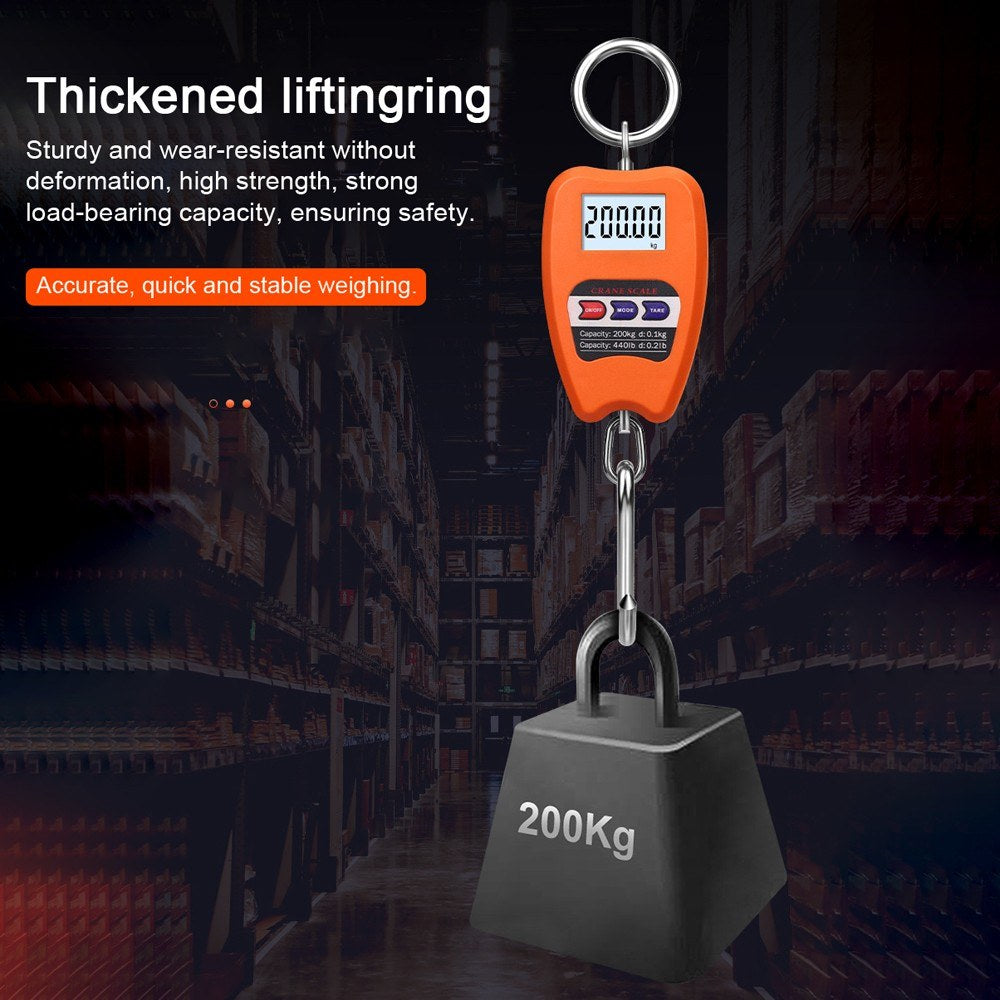 High Accuracy Portable Digital Luggage Scale with LCD Display and Hook