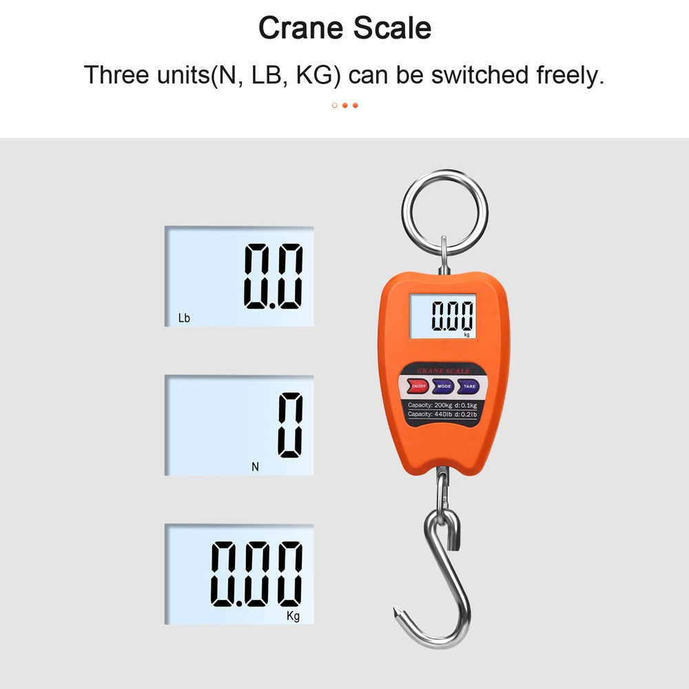 High Accuracy Portable Digital Luggage Scale with LCD Display and Hook