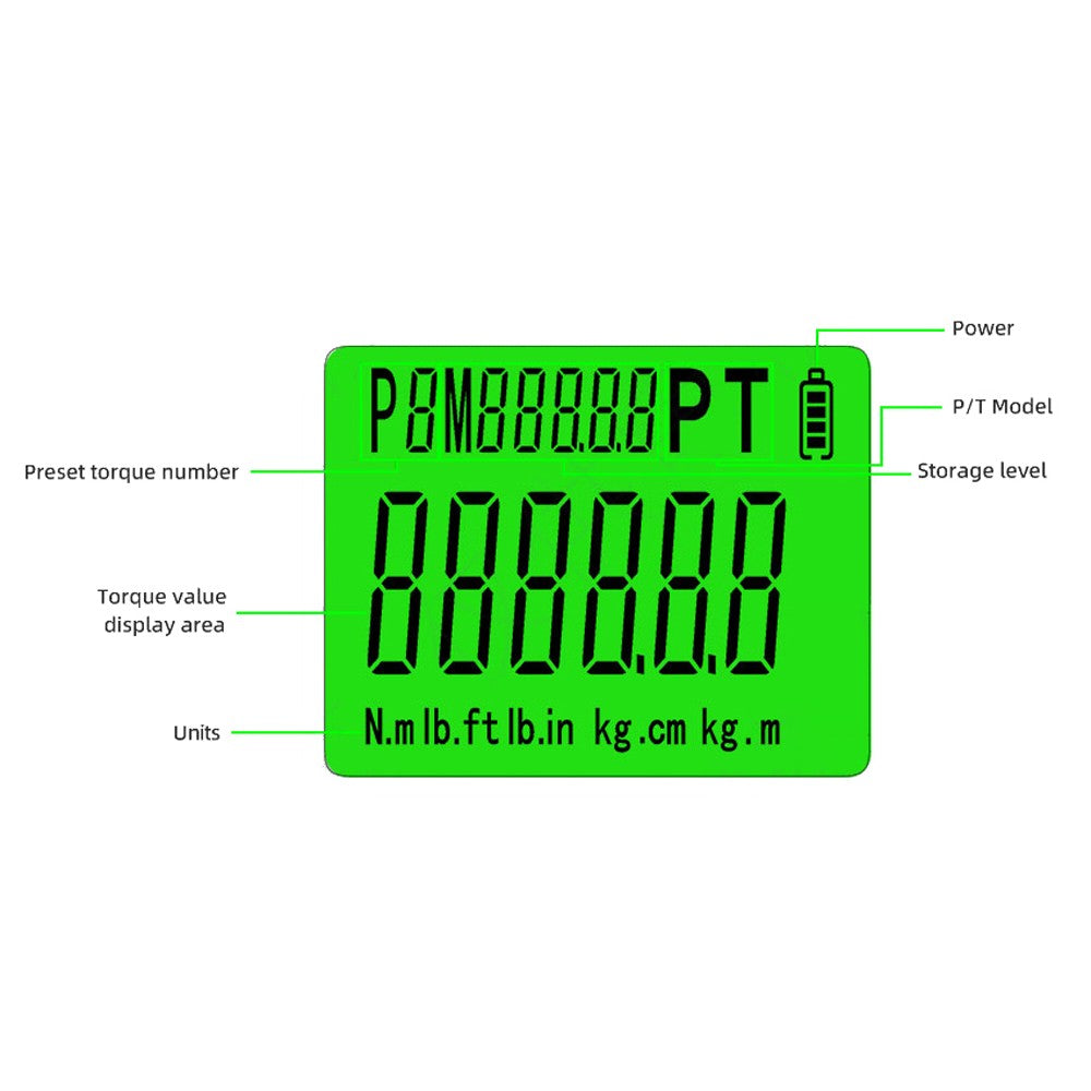 Digital Torque Wrench Tester: Backlit Display, Dual Modes, 5 Unit Settings, Buzzer & LED Indicator
