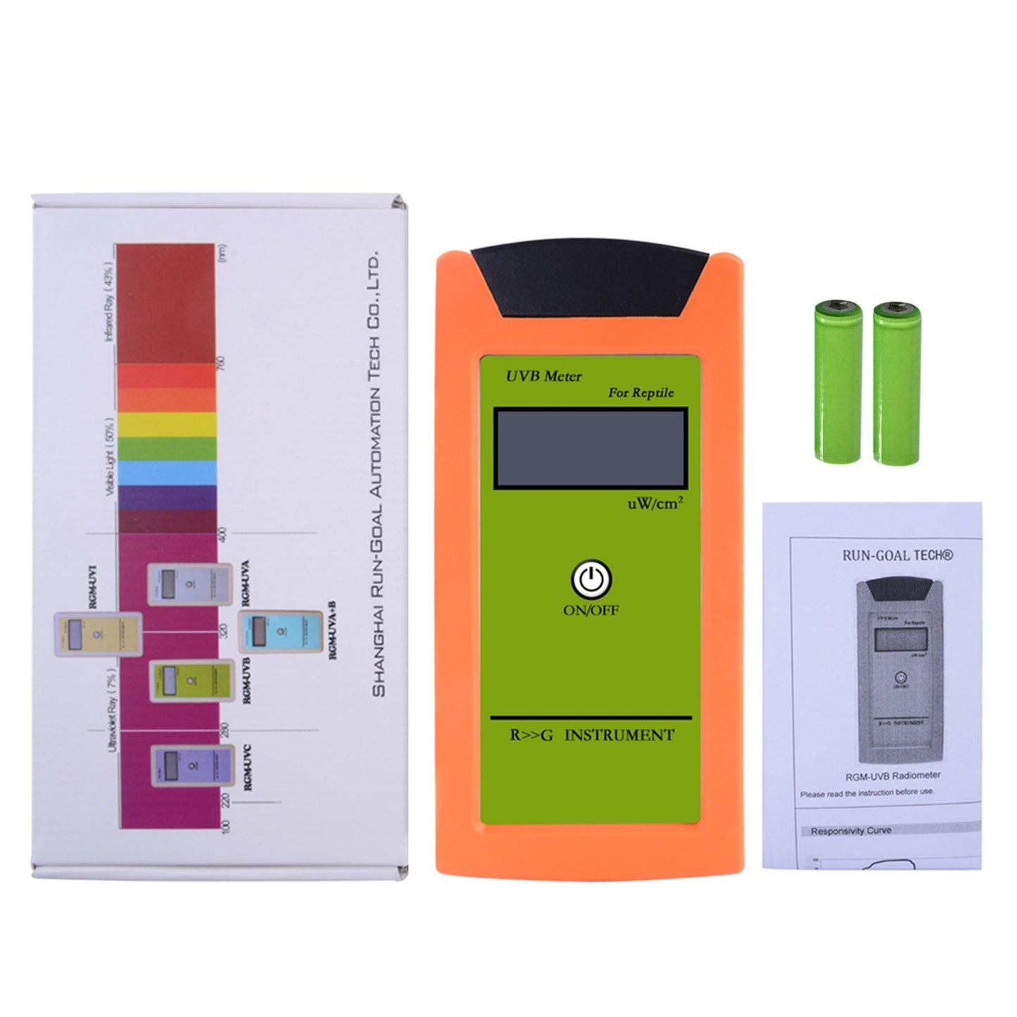 Digital High Accuracy UVB Meter with LCD Display for Reptiles - 0-1999 UW/cm² UVB Detector