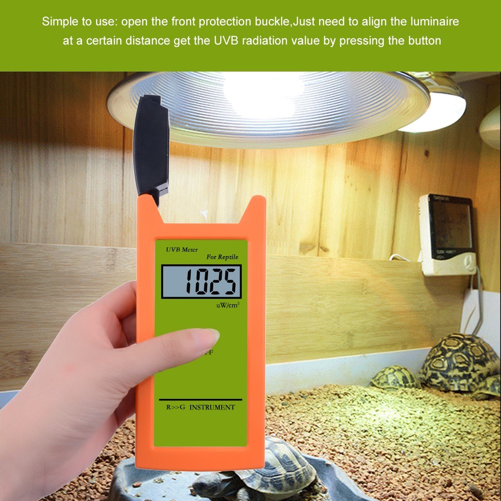 Digital High Accuracy UVB Meter with LCD Display for Reptiles - 0-1999 UW/cm² UVB Detector