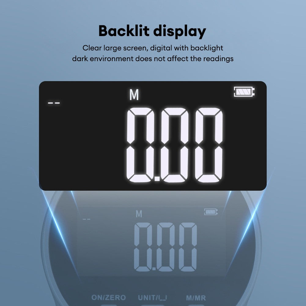 RTO05106 LCD Range Finder: Digital Roller Ruler, 199.999m Measurement, Rechargeable, Long Standby