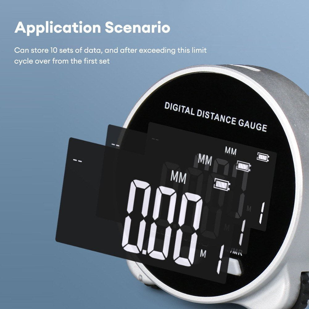 RTO05106 LCD Range Finder: Digital Roller Ruler, 199.999m Measurement, Rechargeable, Long Standby
