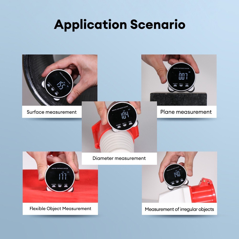 RTO05106 LCD Range Finder: Digital Roller Ruler, 199.999m Measurement, Rechargeable, Long Standby