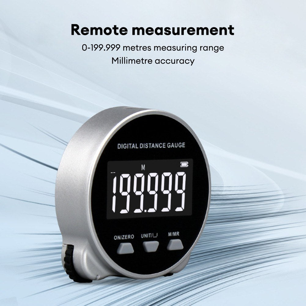 RTO05106 LCD Range Finder: Digital Roller Ruler, 199.999m Measurement, Rechargeable, Long Standby