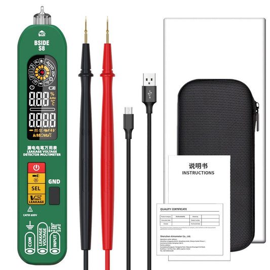 BSIDE S8 3-in-1 Digital Multimeter & Thermometer with EBTN Backlight Display, 6000 Counts