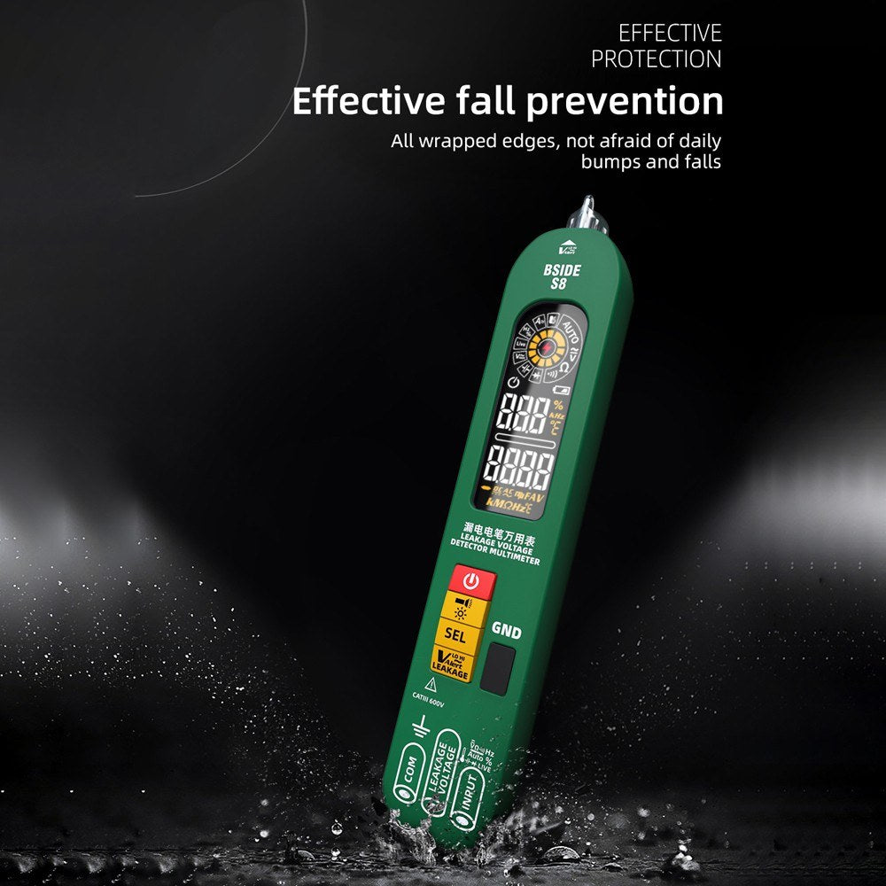 BSIDE S8 3-in-1 Digital Multimeter & Thermometer with EBTN Backlight Display, 6000 Counts