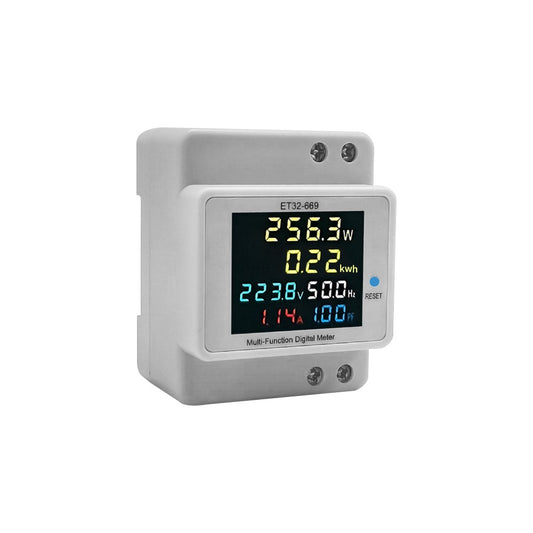 LCD Color Screen Digital Energy Meter: Single Phase, 40V-300V, 100A Power Usage Monitor & Voltmeter