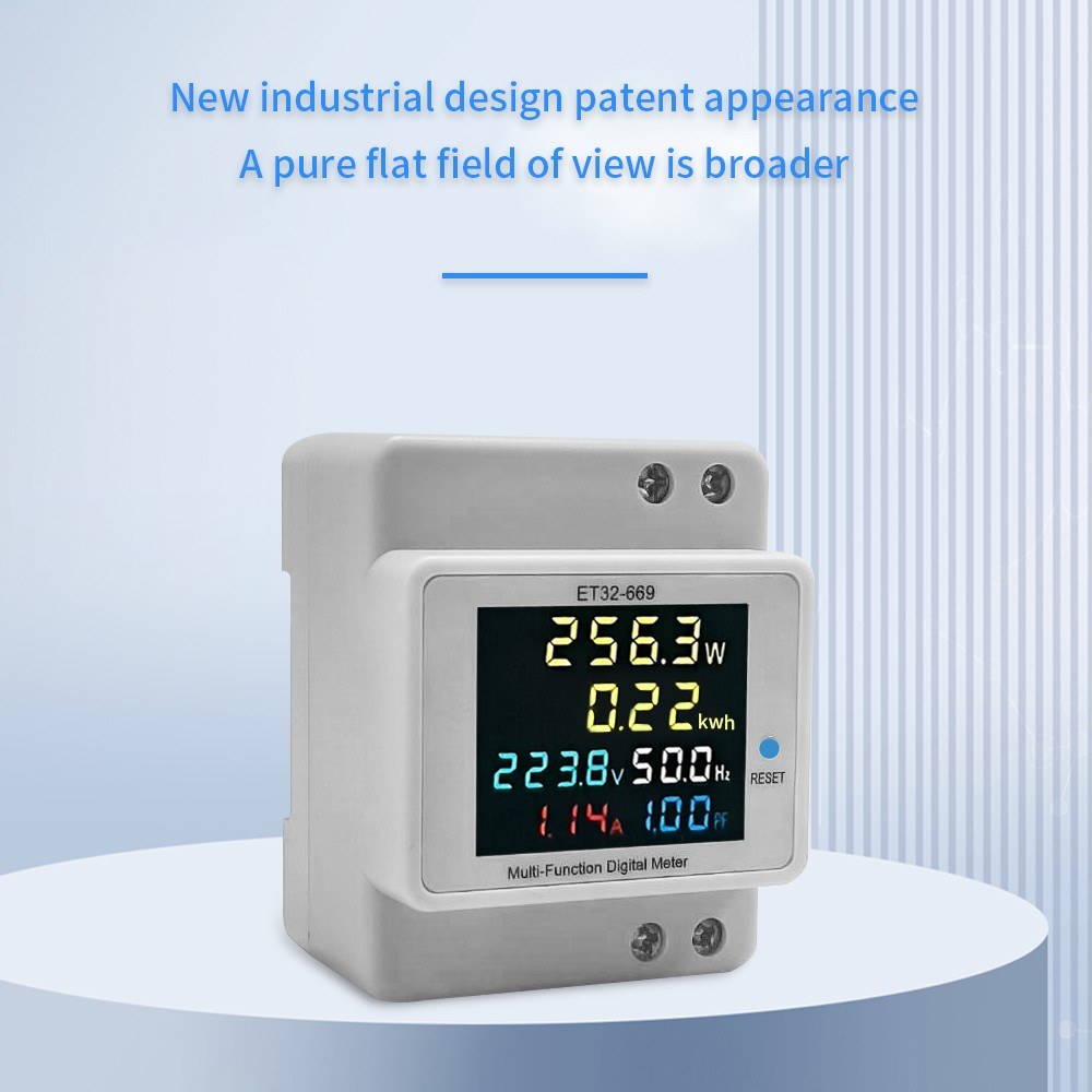 LCD Color Screen Digital Energy Meter: Single Phase, 40V-300V, 100A Power Usage Monitor & Voltmeter
