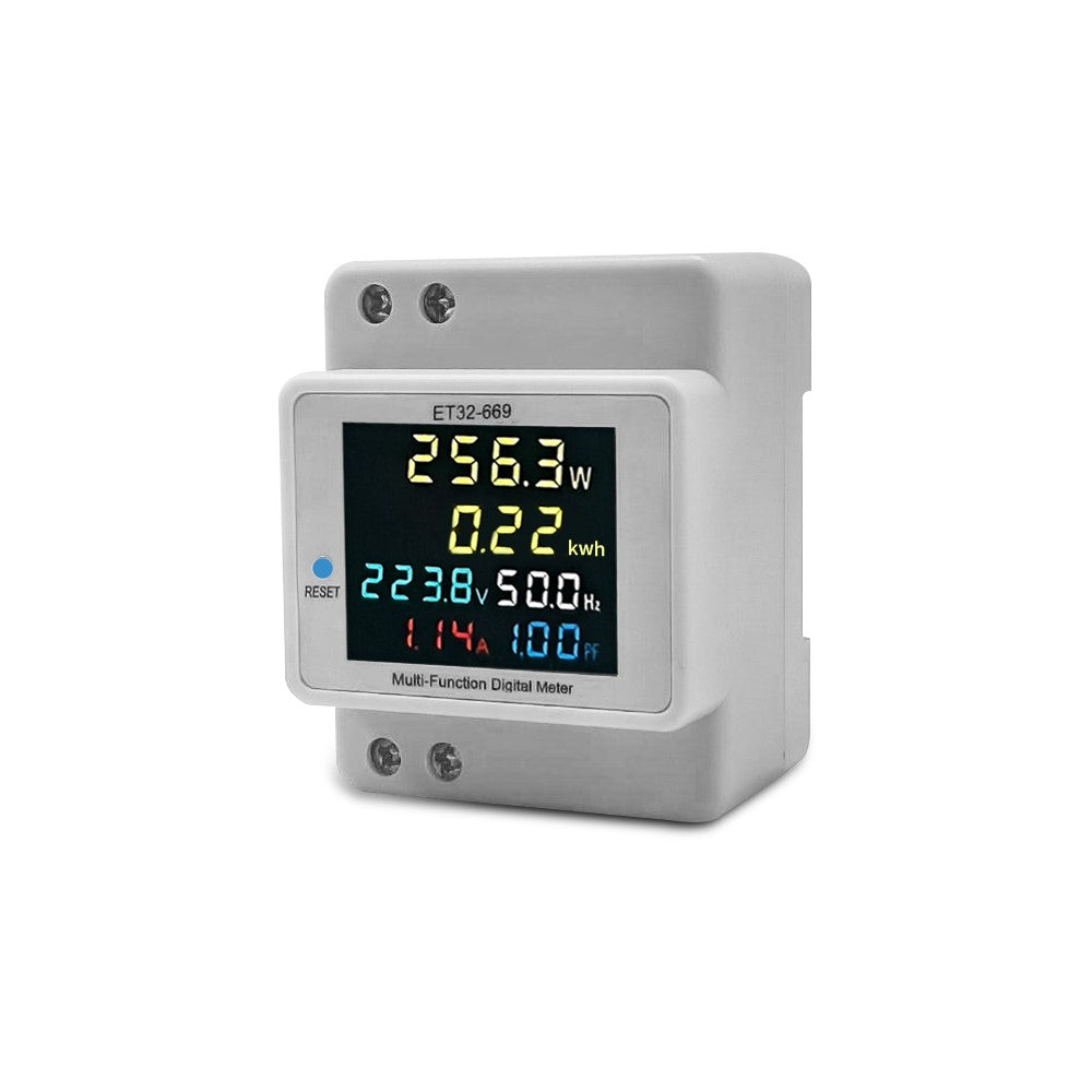 LCD Color Screen Digital Energy Meter: Single Phase, 40V-300V, 100A Power Usage Monitor & Voltmeter