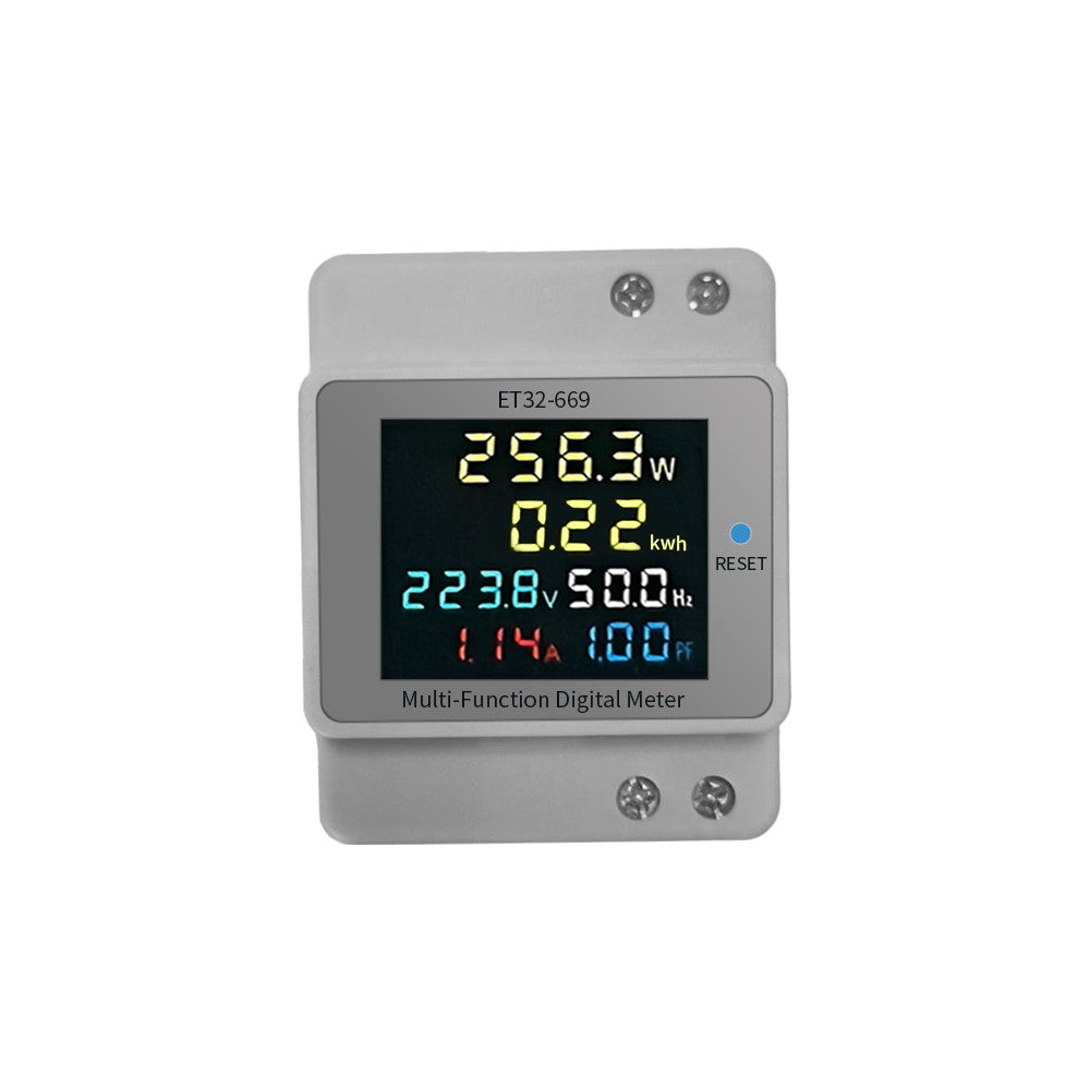 LCD Color Screen Digital Energy Meter: Single Phase, 40V-300V, 100A Power Usage Monitor & Voltmeter
