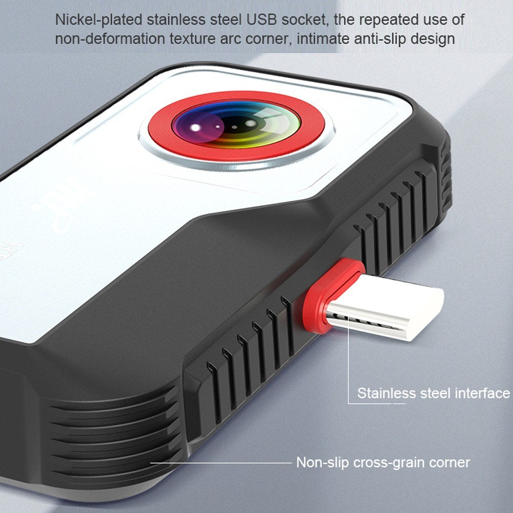 HT-203U Mobile Thermal Imager, 256x192 Pixels, -20℃ to 550℃, 25Hz Infrared Camera with Enhanced Details, 8 Color Palettes, 3 Languages