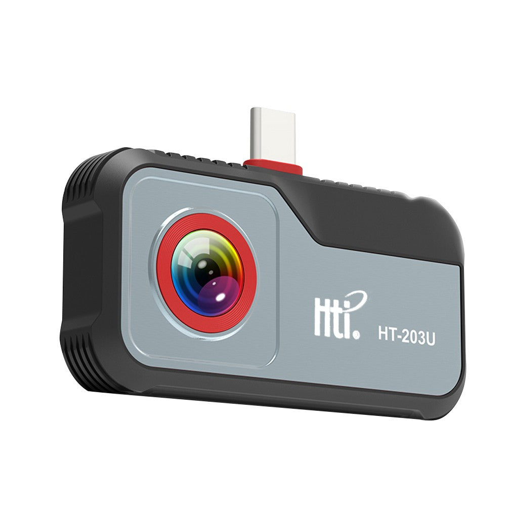 HT-203U Mobile Thermal Imager, 256x192 Pixels, -20℃ to 550℃, 25Hz Infrared Camera with Enhanced Details, 8 Color Palettes, 3 Languages
