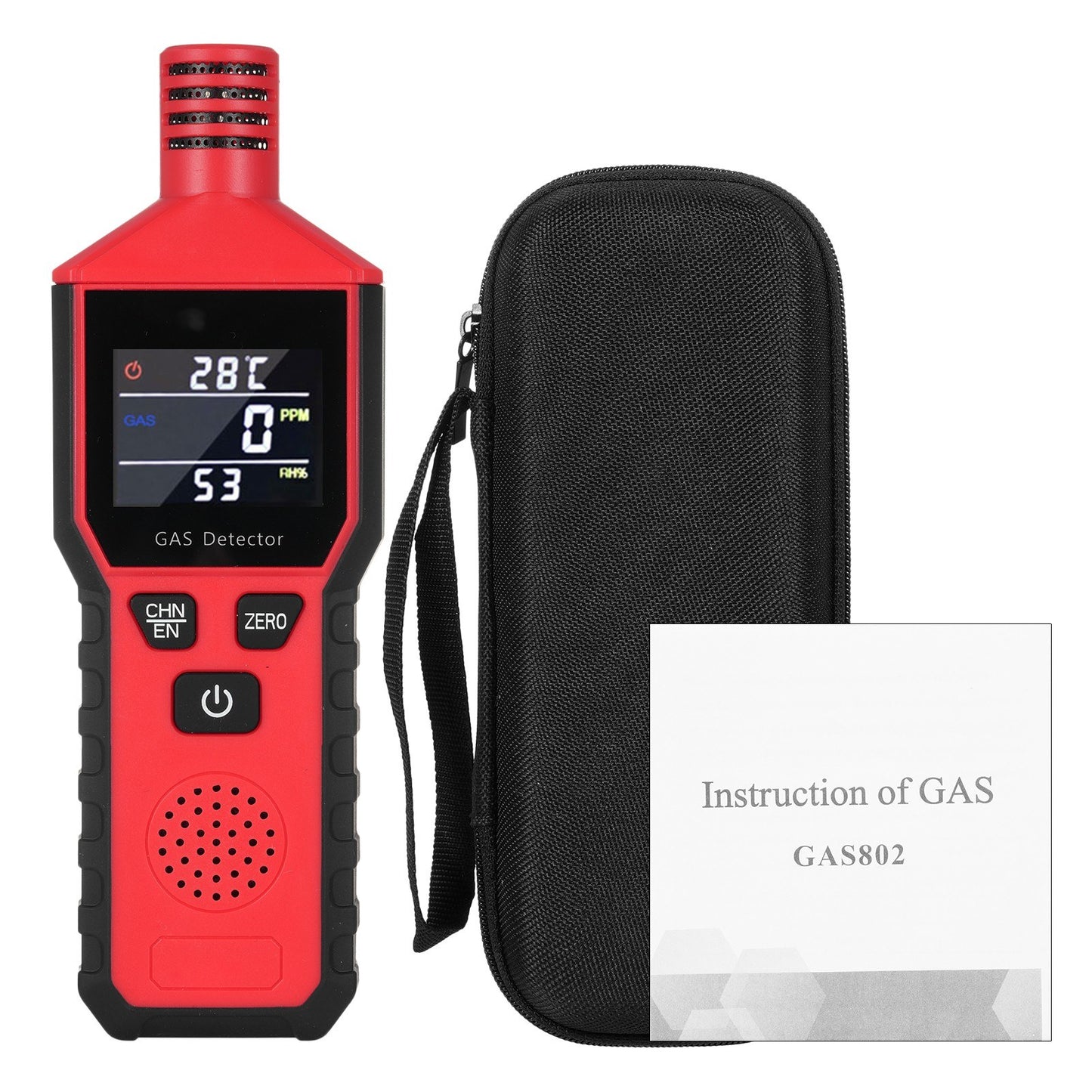 Portable Gas Leak Detector: Propane & Natural Gas, LCD Display, 3-in-1 Sniffer with Temperature & Humidity for Home, Kitchen, Travel