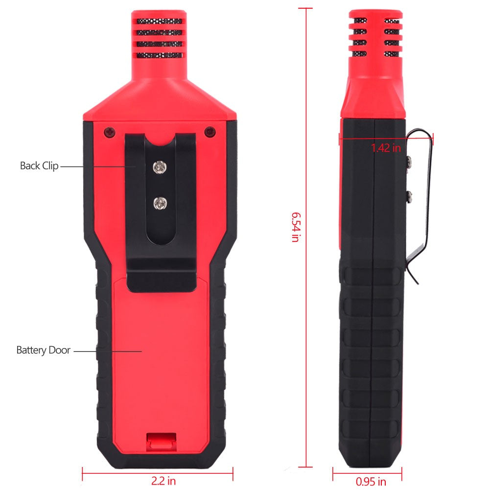 Portable Gas Leak Detector: Propane & Natural Gas, LCD Display, 3-in-1 Sniffer with Temperature & Humidity for Home, Kitchen, Travel