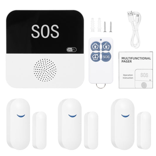 Tuya Smart Wireless Caregiver Pager with Emergency Button and App Alerts for Seniors and Patients