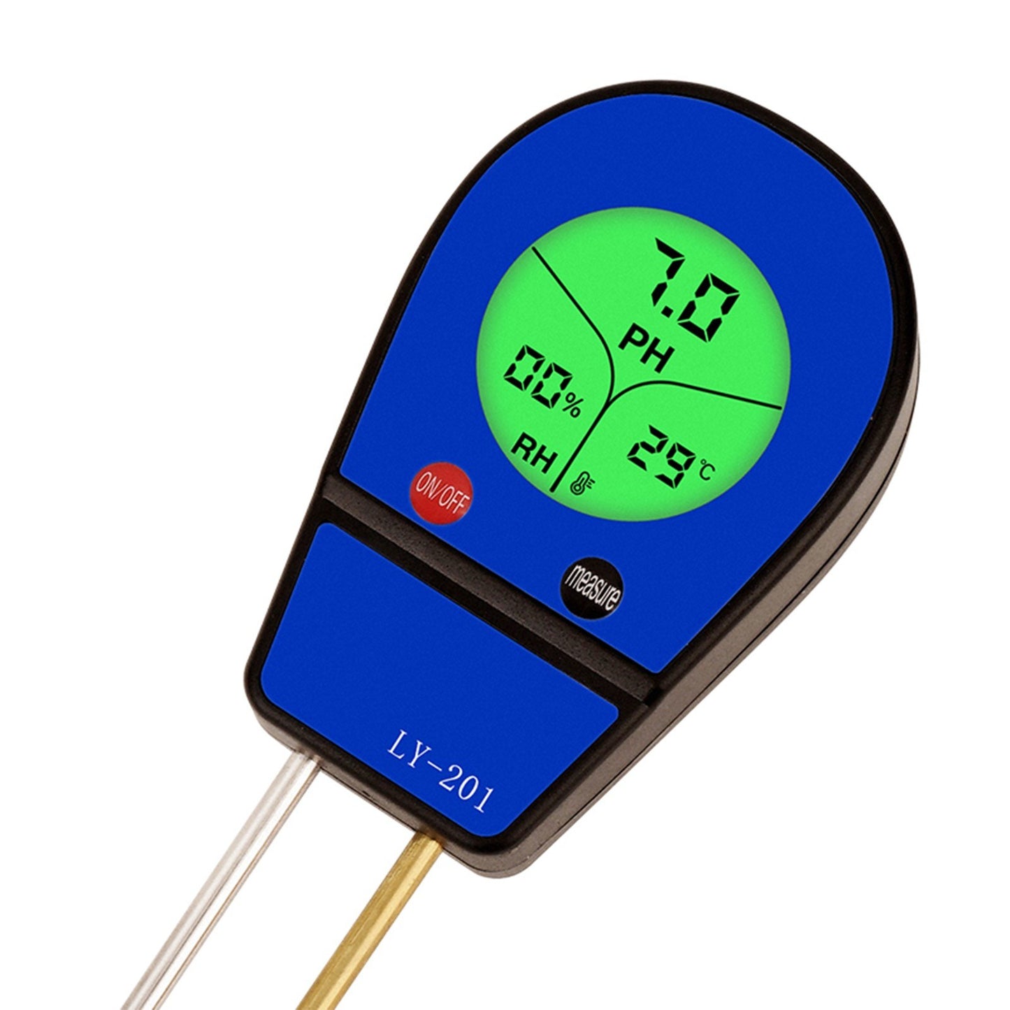 3-in-1 Soil pH, Moisture & Temperature Meter - Garden Sunlight & Humidity Sensor