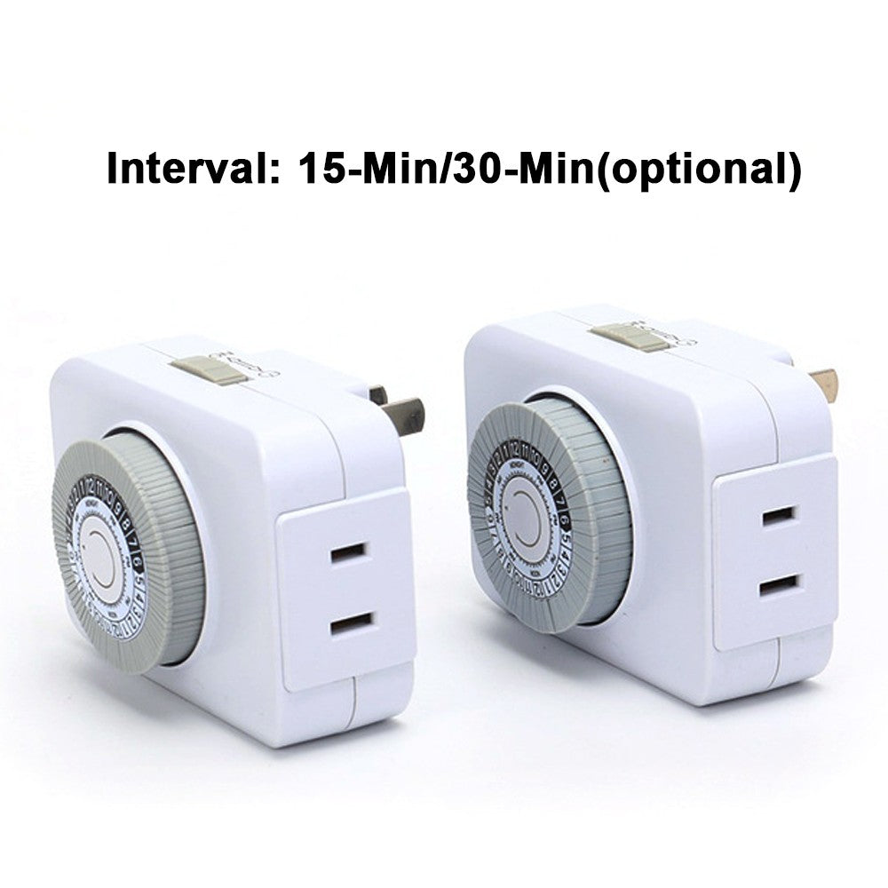 24-Hour Programmable Indoor Plug-in Timer Switch