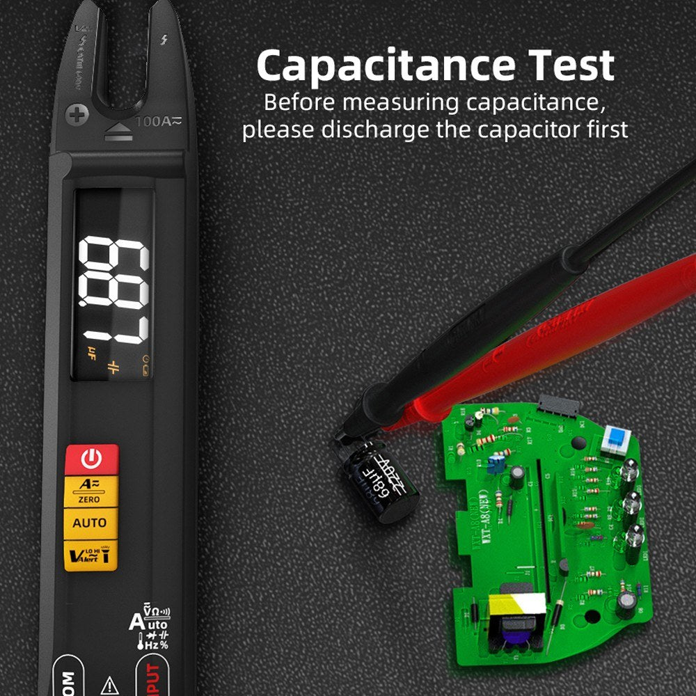 3-in-1 Digital Multimeter Clamp Meter Test Pen with LCD Color Display