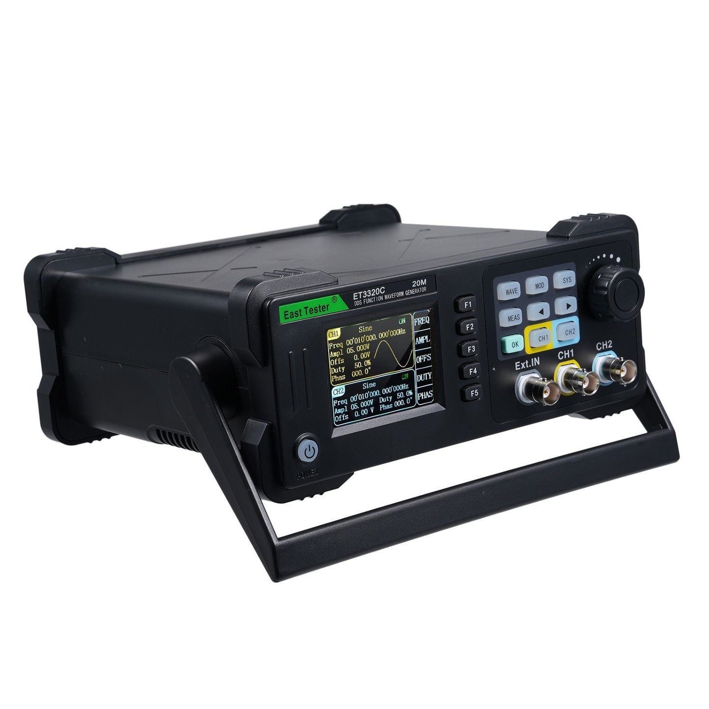 East Tester ET3320C Dual-Channel 20MHz Function/Arbitrary Waveform Generator with 200MSa/s Sampling Rate