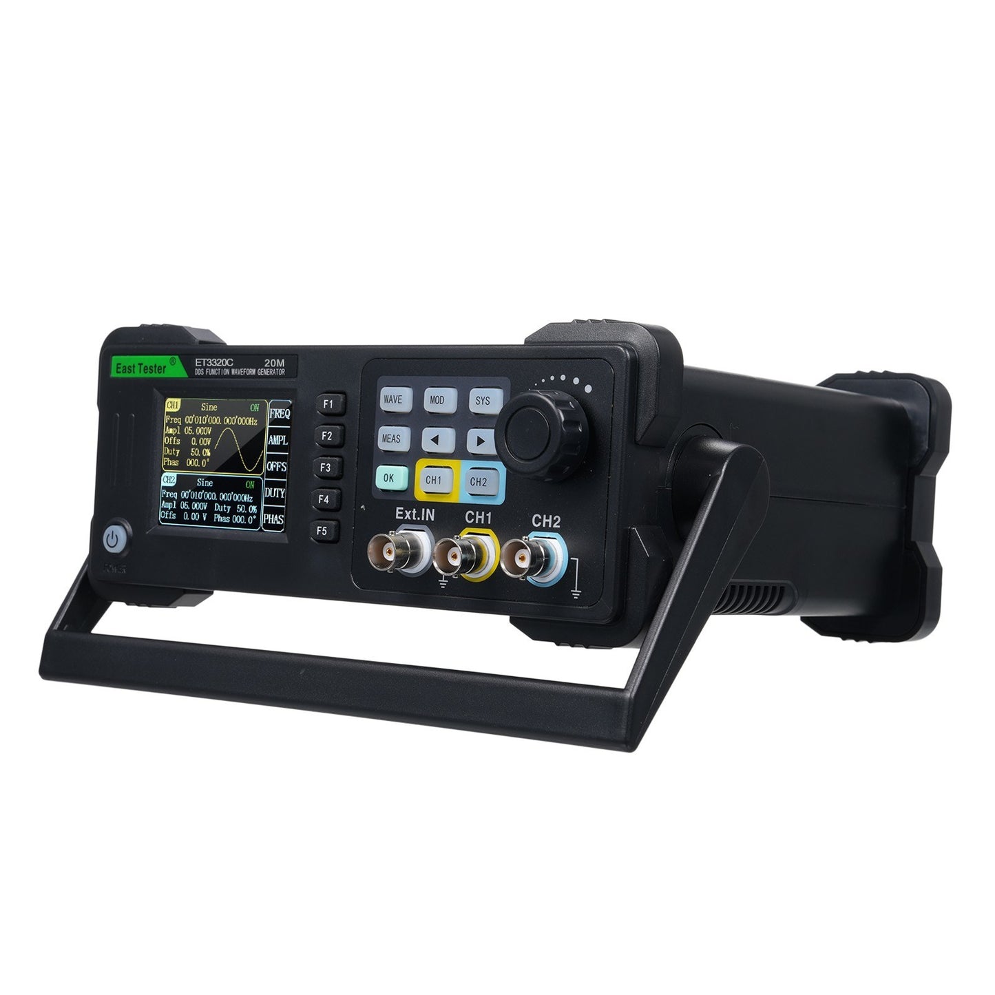 East Tester ET3320C Dual-Channel 20MHz Function/Arbitrary Waveform Generator with 200MSa/s Sampling Rate