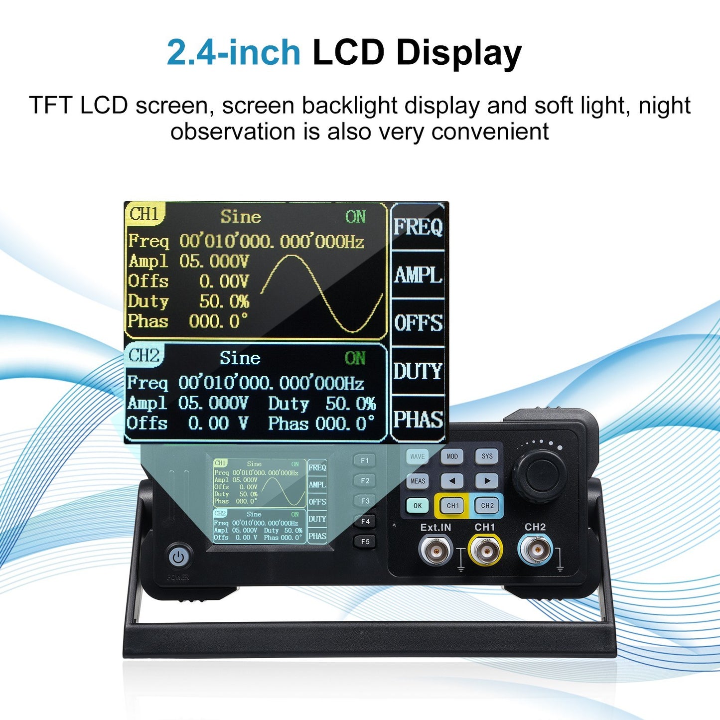East Tester ET3320C Dual-Channel 20MHz Function/Arbitrary Waveform Generator with 200MSa/s Sampling Rate