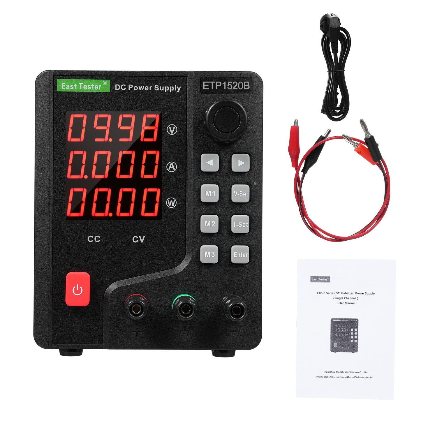 East Tester 300W DC Power Supply ETP1520B, 15V 20A Single Channel